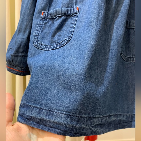 Tommy Hilfiger Denim Dress long sleeve red stitching (5 years) - Picture 7 of 12